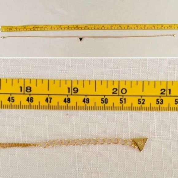 Michelle Campbell New Pendant Necklace 14K Gold Genuine Lapis Stone Inlay - Picture 8 of 9